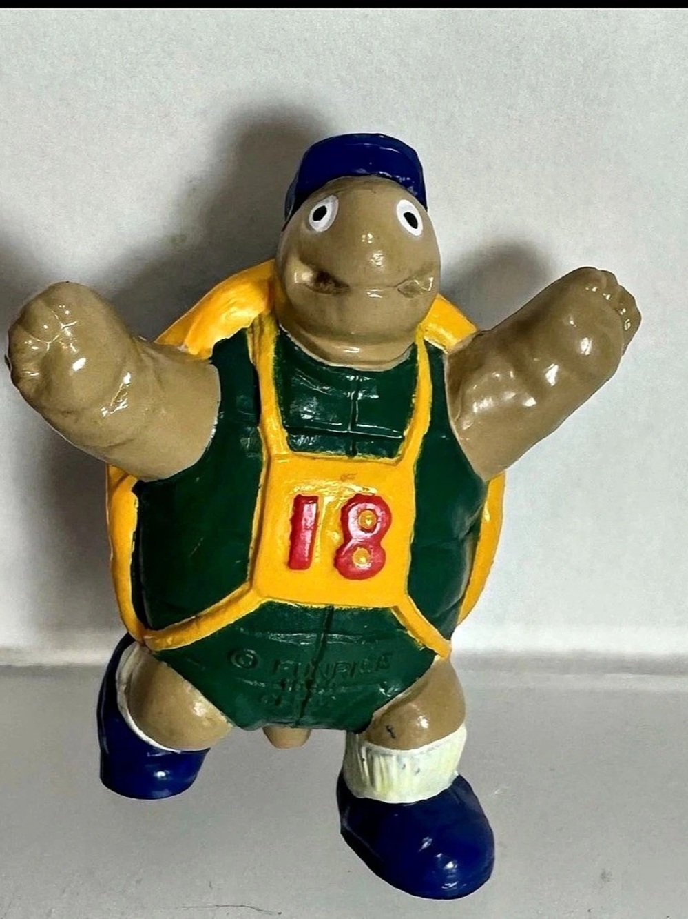 Vintage 1988 Funrise Toby Tortoise PVC Toy Topper Disney's Silly Symphonies